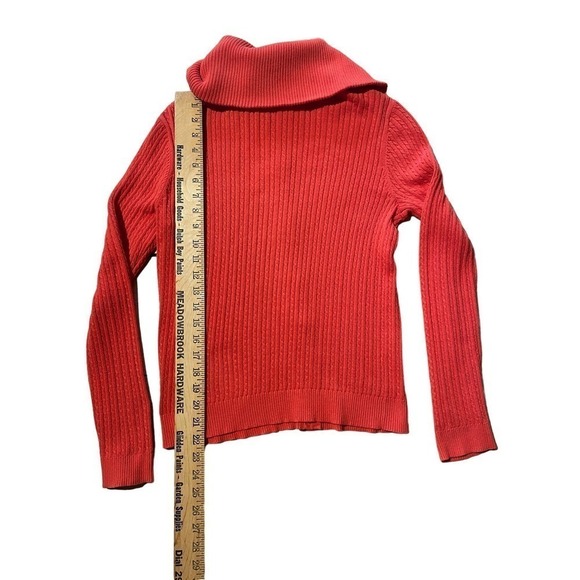Ralph Lauren Women's Orange Cardigan button up sweater. Size Small - Picture 6 of 6
